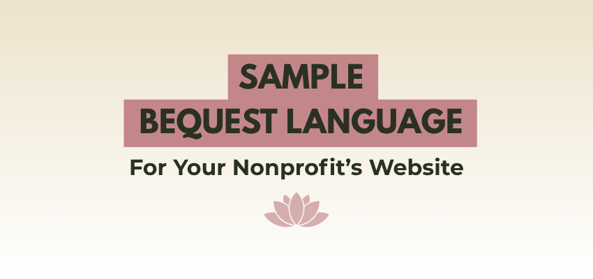 sample bequest language for your nonprofit's website